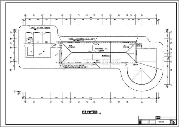 办公楼设计_某地高层办公楼带你骑设计方案施工cad图纸，共一份资料-图二