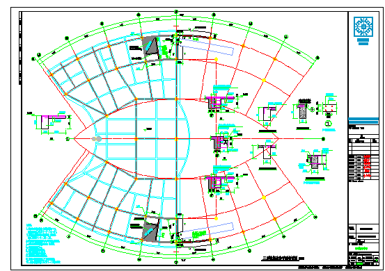 多层椭圆形展示馆改建全套施工图_图1