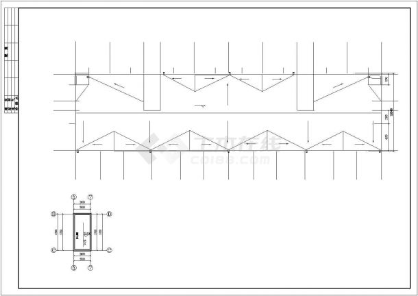 淮北市某小区4600平米7层钢混框架住宅楼建筑结构设计CAD图纸-图一