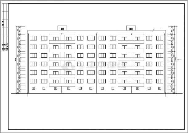 淮北市某小区4600平米7层钢混框架住宅楼建筑结构设计CAD图纸-图二