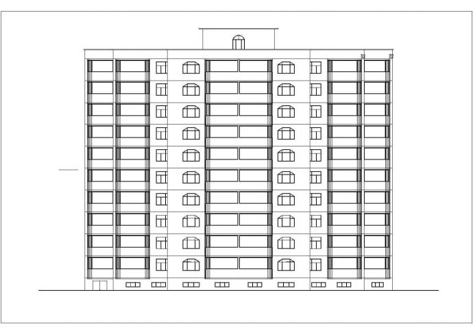 合肥市某居住区1.5万平十层框架结构住宅楼建筑结构设计CAD图纸_图1