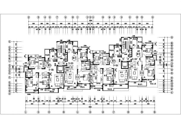 张家口市某小区1万平米11层框架结构住宅楼建筑设计CAD图纸-图一
