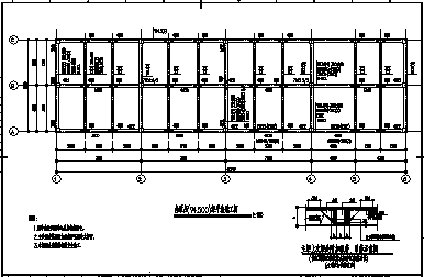 某市地上1层框架结构隧道管理用房结构施工cad图_隧道管理用房施工-图一