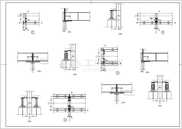 某公司仓库CAD钢结构施工图-图二