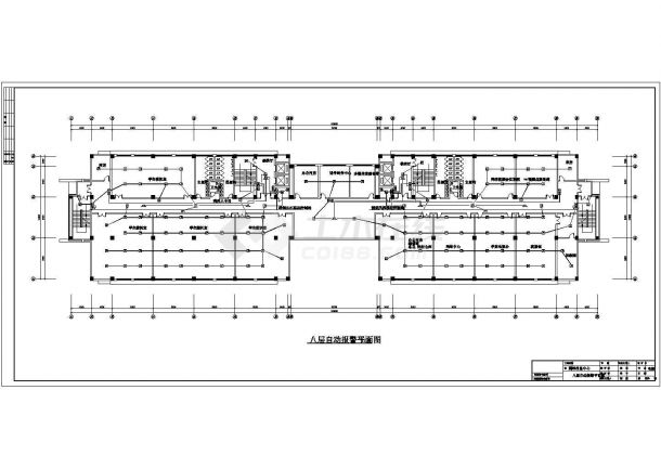 9层图书馆信息中心消防施工CAD图-图二