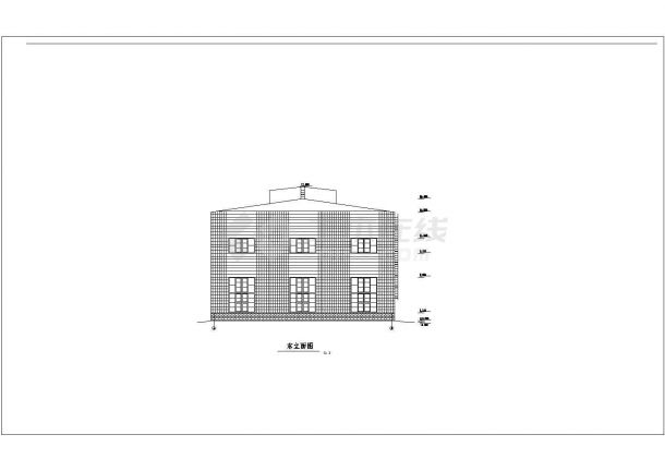 某二层厂房结构建筑CAD图纸-图二