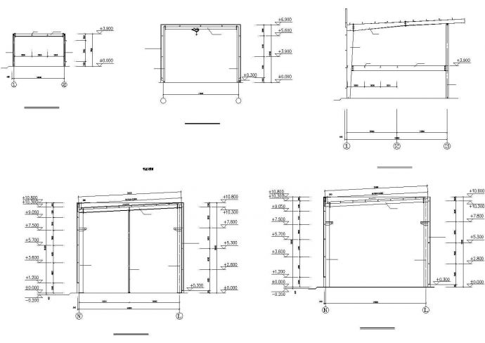 某工业区二层车间钢结构厂房建筑CAD图纸_图1