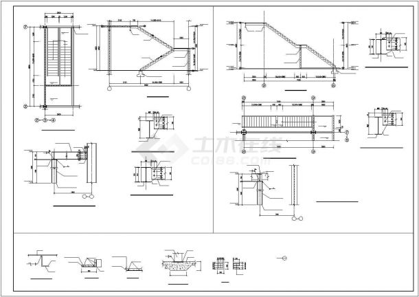  CAD drawing of a second floor steel roof automobile 4s shop building - Figure 2