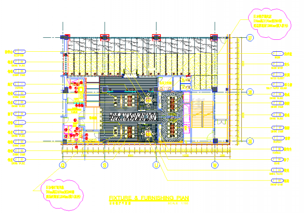 某日本餐厅CAD节点设计完整平面图-图一