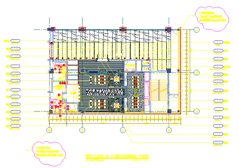 某日本餐厅CAD节点设计完整平面图