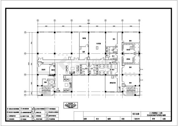 上海某七层快捷酒店安防系统CAD详细构造平面图-图二