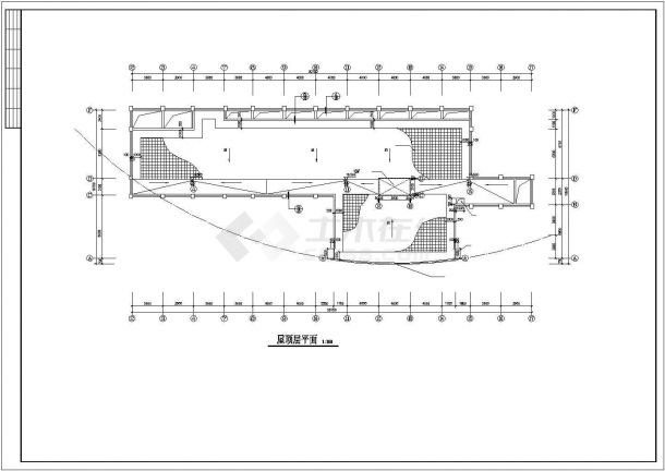 成都市某大学3300平米五层框架结构图书馆建筑设计CAD图纸-图一