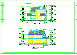 某二层自建房建筑结构全套cad设计图纸含效果图-图一