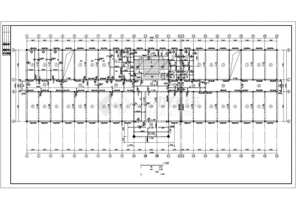 某四层砖混教学楼建筑施工CAD图纸（7度抗震）-图一