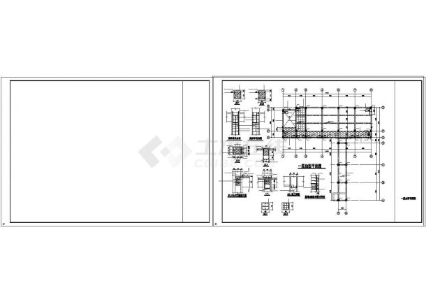 某四层教学楼结构加固CAD施工图纸-图二