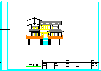 某地区两层自建房建筑结构cad设计图含效果图_图1
