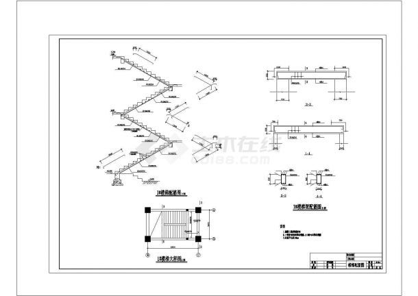 2841平米四层中学教学楼建筑结构毕业设计CAD图纸-图二