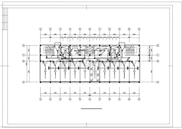 某三层中学教学楼强电设计施工CAD图-图一