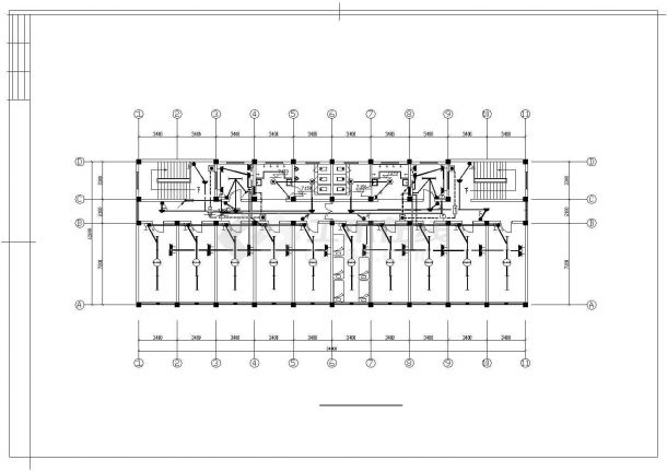 某三层中学教学楼强电设计施工CAD图-图二
