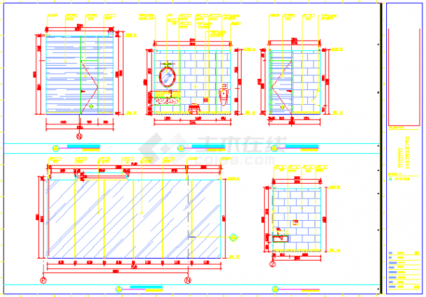 某小餐厅CAD节点施工构造设计图-图一