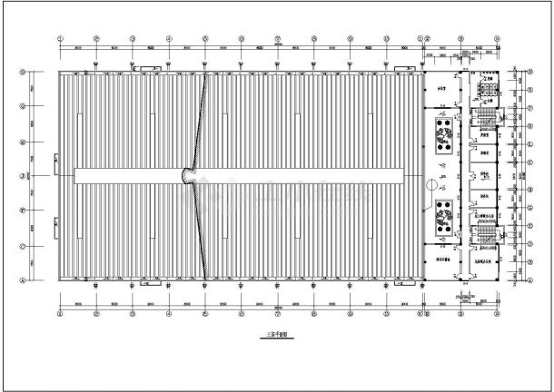 某四层框架结构工业厂房设计cad全套建筑施工图-图二
