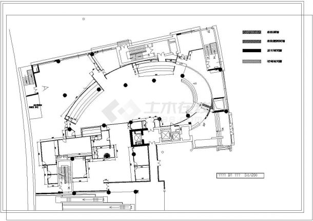某中关村餐厅CAD室内装修完整设计图-图二