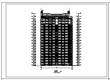 7000平米十七层职工经济适用房建筑施工cad图(带地下室设计，共十六张)_图1