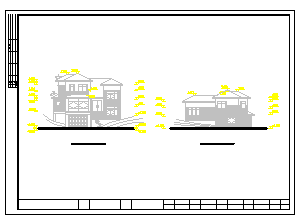 某地二层自建房建筑设计cad施工图含效果图_图1