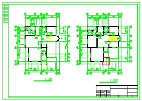 某二层自建房建筑设计cad图纸含效果图-图二