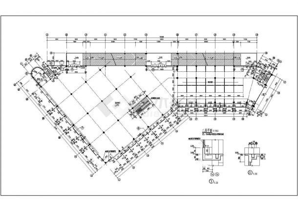 某新铺位小商品市场CAD设计完整建筑施工图纸-图二