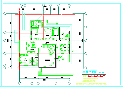 某二层自建房设计建筑cad图纸含效果图-图二
