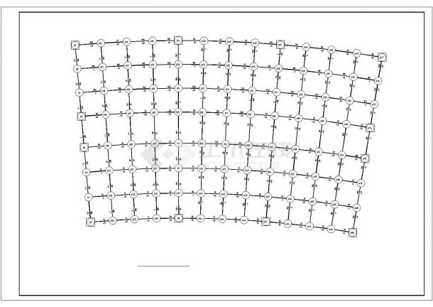 常州市钟楼区某市政单位办公楼网架屋面全套结构设计CAD图纸-图一