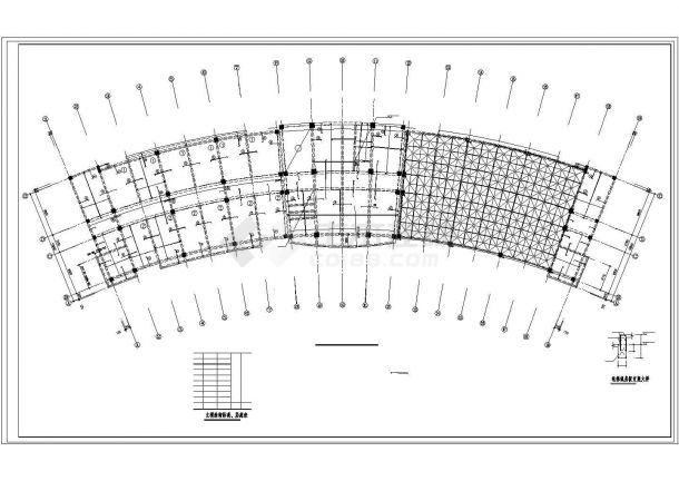 常州市钟楼区某市政单位办公楼网架屋面全套结构设计CAD图纸-图二