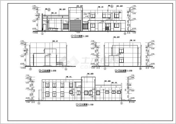 某公共厕所建筑CAD设计详细构造施工图-图二