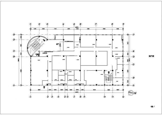 郑州某100㎡多层框架结构学校教学楼水电CAD施工图_图1