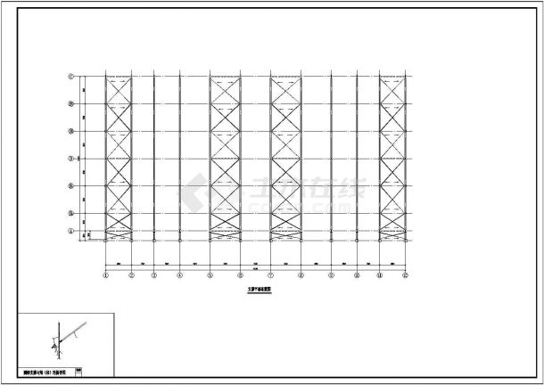 某公司钢结构厂房建筑CAD图纸-图一