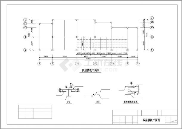 某钢结构扩建建筑完整设计施工CAD图纸-图一