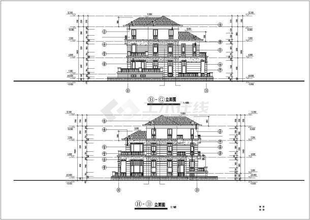 多层居民楼建筑规划施工CAD平面图-图二