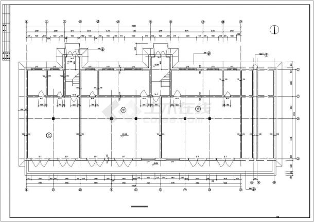 5层砖混住宅楼土建建筑结构施工图-图一