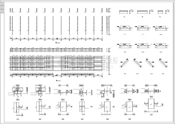 某公司钢结构家具城建筑设计施工CAD图纸-图二