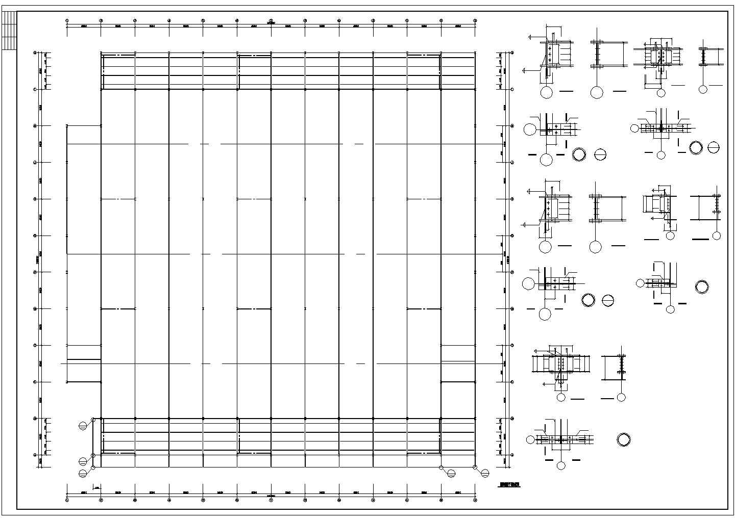 某公司钢结构家具城建筑设计施工CAD图纸