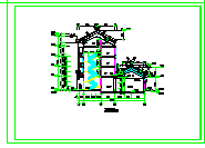四层古建筑民居建筑设计全套cad施工图纸-图一