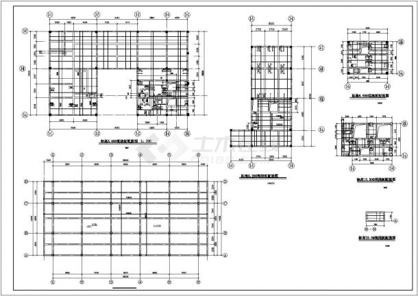 某混凝土主车间建筑设计施工CAD图纸-图二