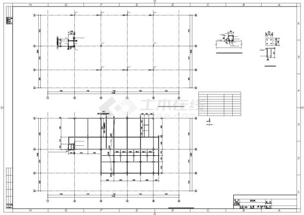 某郊外厂房钢结构完整设计施工CAD图纸-图一