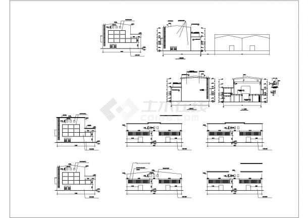 某工厂单层框架结构车间设计cad全套建筑施工图-图一