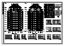 十一层2栋住宅楼建筑施工cad图(带地下室设计，共十一张)-图二