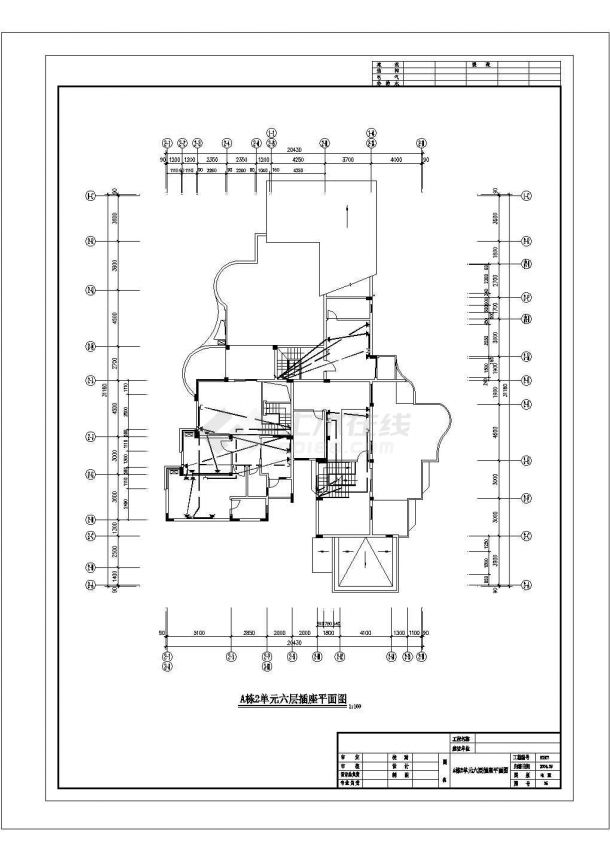 某单元多层住宅楼电气设计图（二类住宅，三级负荷）-图二
