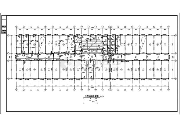 某四层砖混教学楼建筑施工CAD图纸（7度抗震）-图一