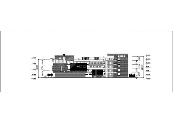 衡阳市某职业学院5900平米5层框架教学楼建筑设计CAD图纸-图一