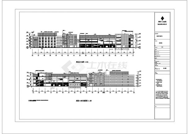 河南某房产公司多层钢结构工程CAD施工图-图一